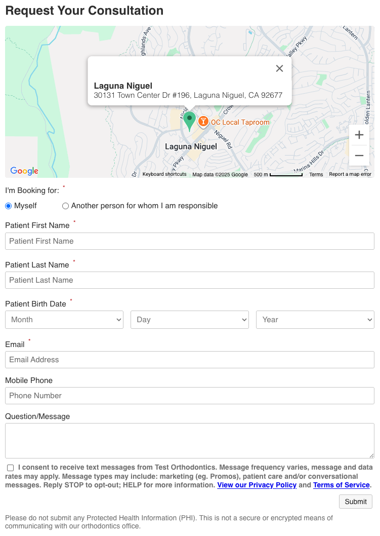 Show Default Location on Map